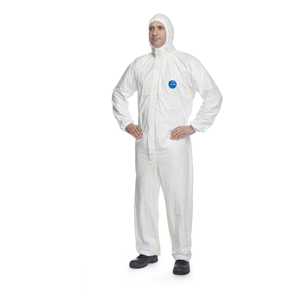 Tyvek 200 EasySafe Hooded Coverall Type 5/6, 100 pcs/case