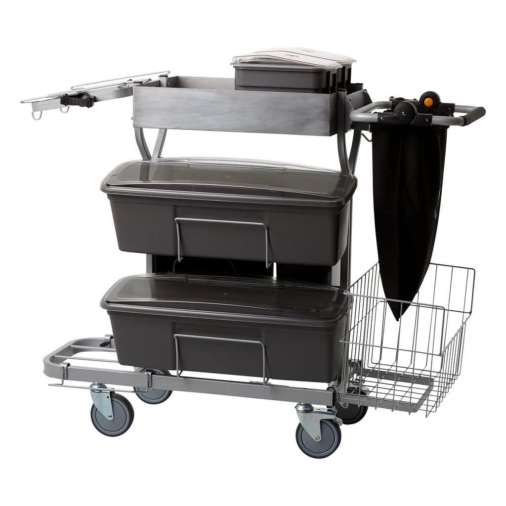Compact Cleaning Trolley Plus Grey, 60 cm