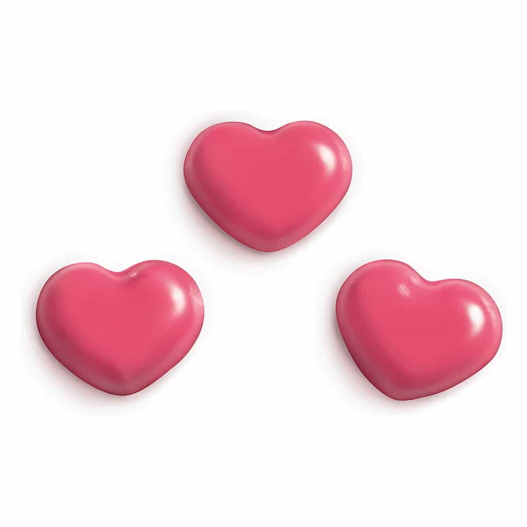 Barbara Luijckx Pink White Chocolate Hearts 14 × 18 mm (320 pc)