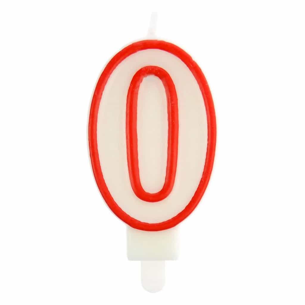 Number Candle – Red & White