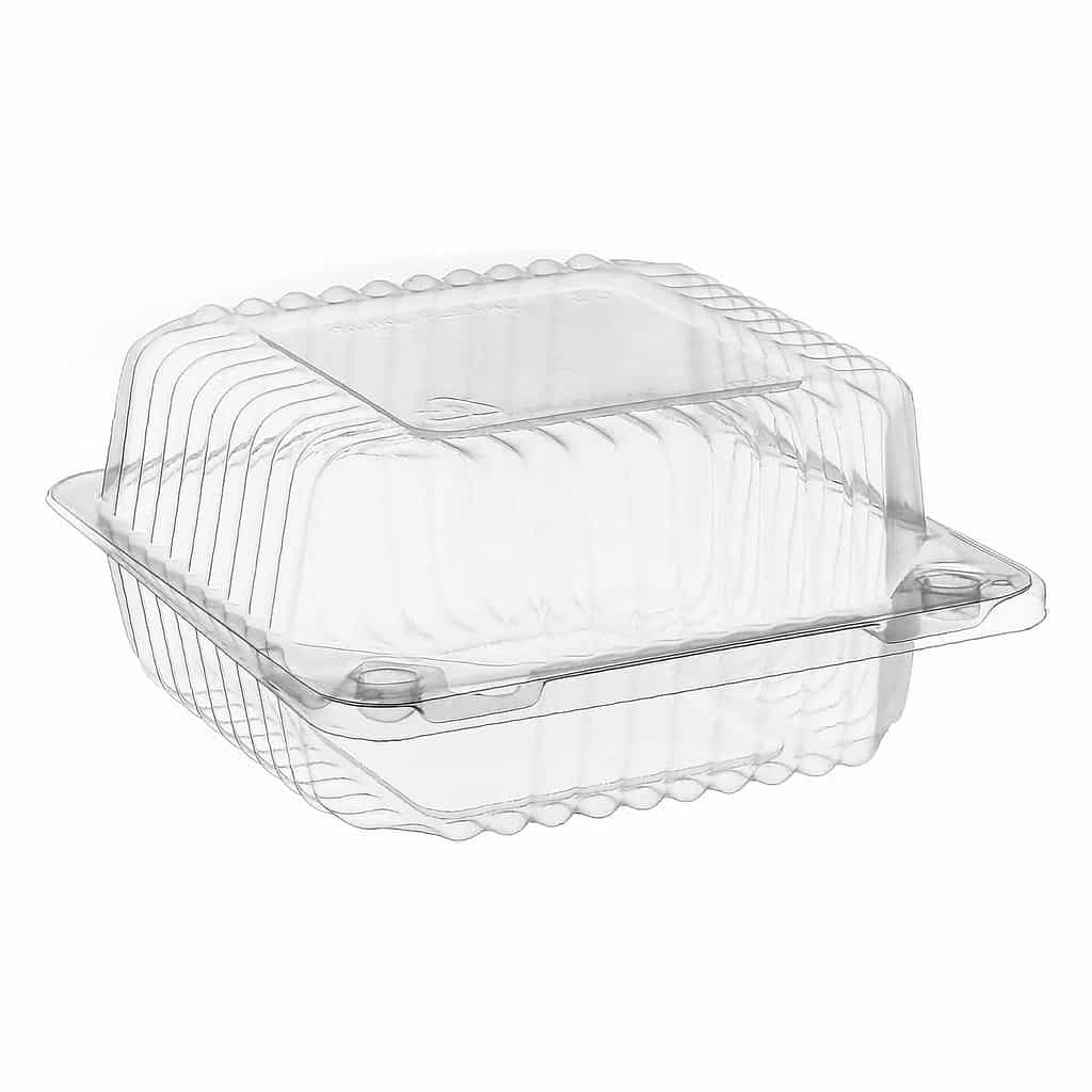 Prost SL20D Clear Hinged Lid Container 130 × 130 × 50mm pk500