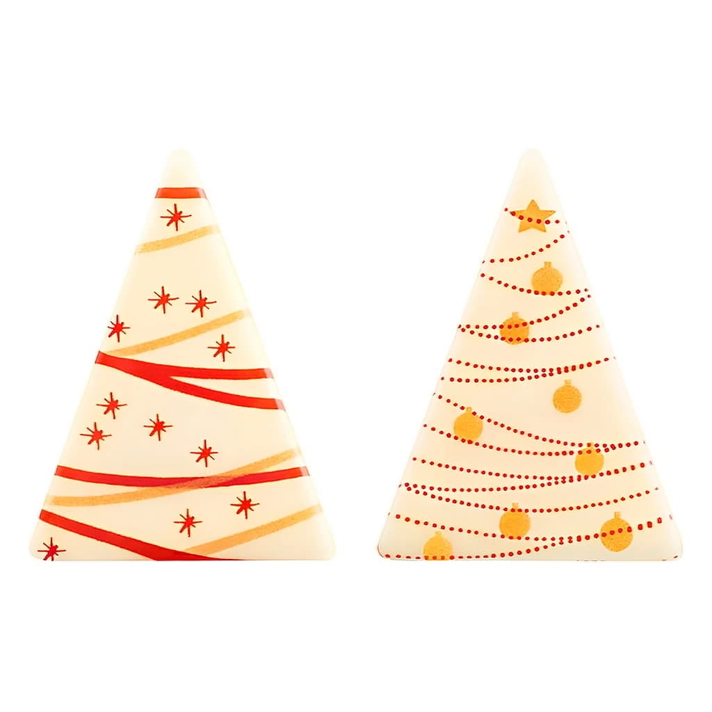 Chocolate Christmas Tree Decorations, Red Set – 48 mm (252 pc)