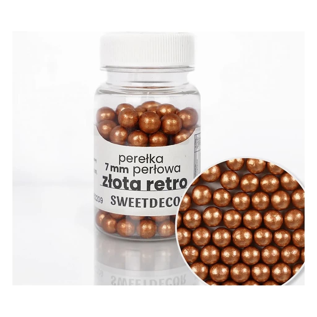 Sugar Pearls 7 mm – Gold Retro (Sweet Decor) 1 kg