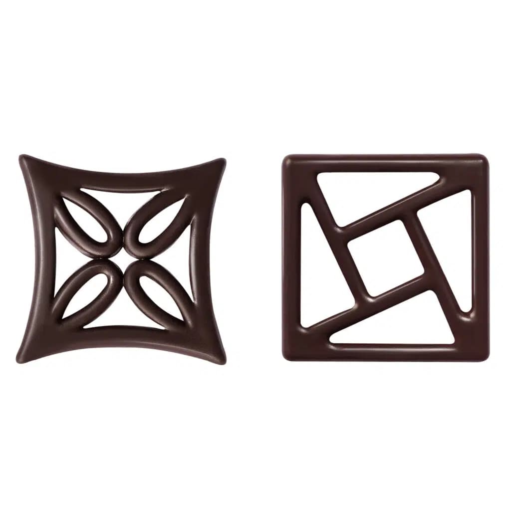 Dark Chocolate Filigree Harmony Set, 38 × 38 / 40 × 40 mm (245 pc)