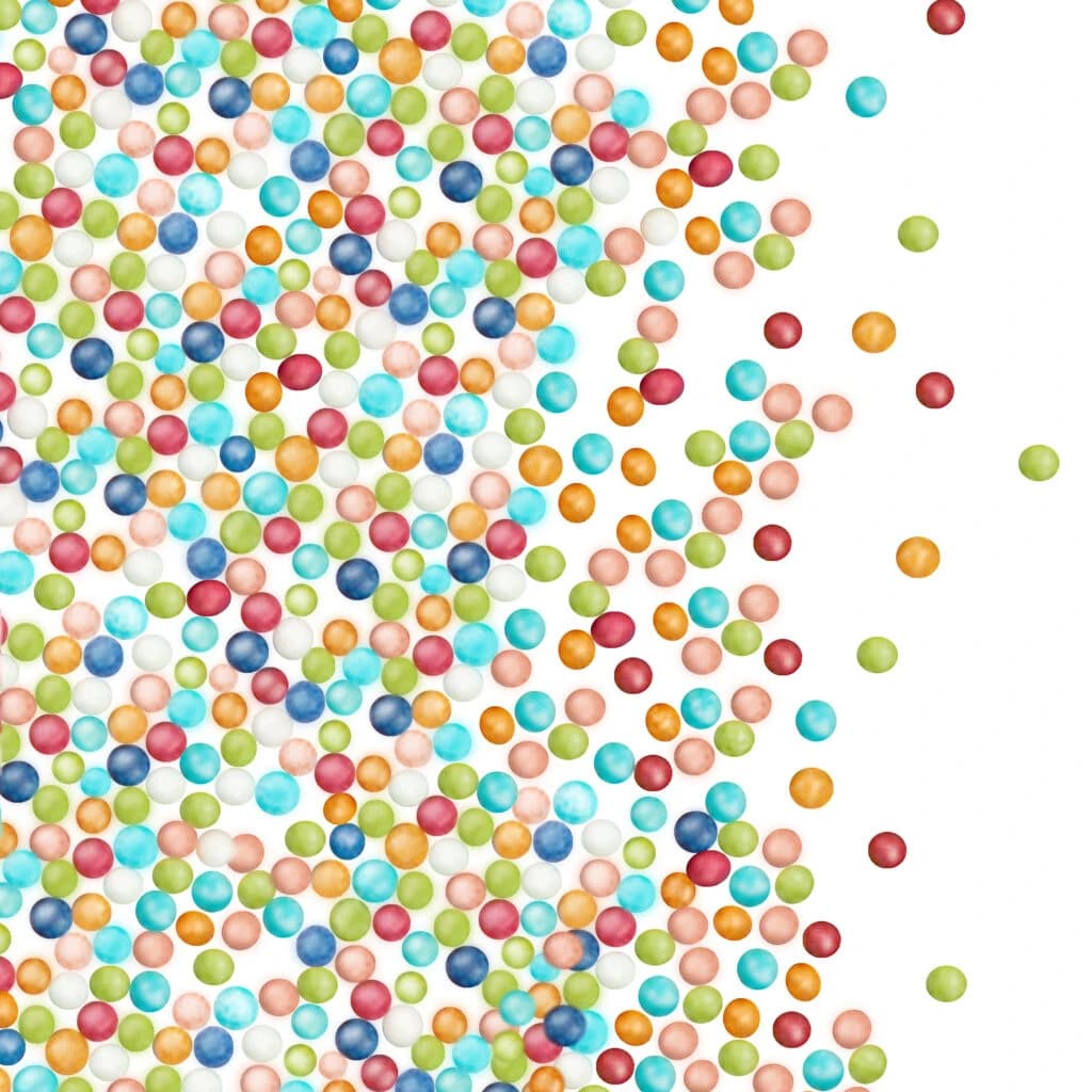 Mixed Colour Tiny Sugar Pearls 1 mm – 1.8 kg
