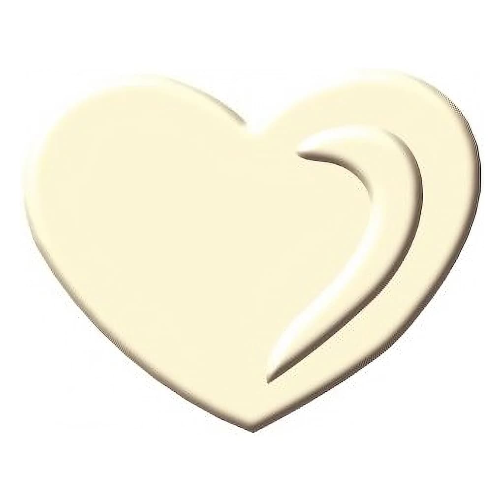 White Chocolate Moulded Heart, 40 mm (90 pc)