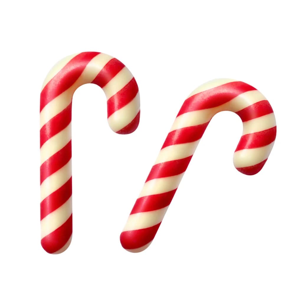 Chocolate Christmas Candy Cane Decorations 24 × 48 mm (144 pc)