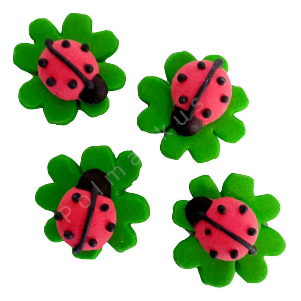 Sugar Ladybug Figurines 2.8 cm (Pack of 50)