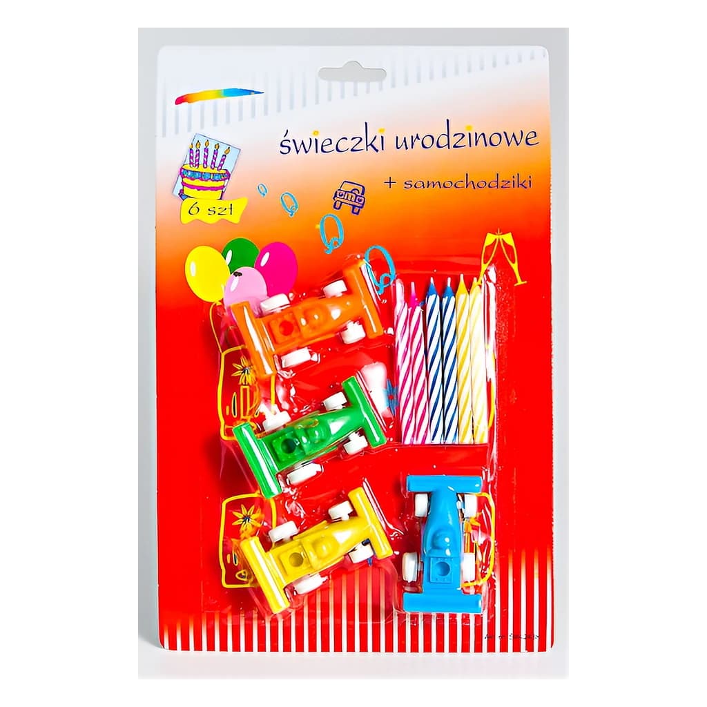 Birthday Candles – Cars (5 pc)