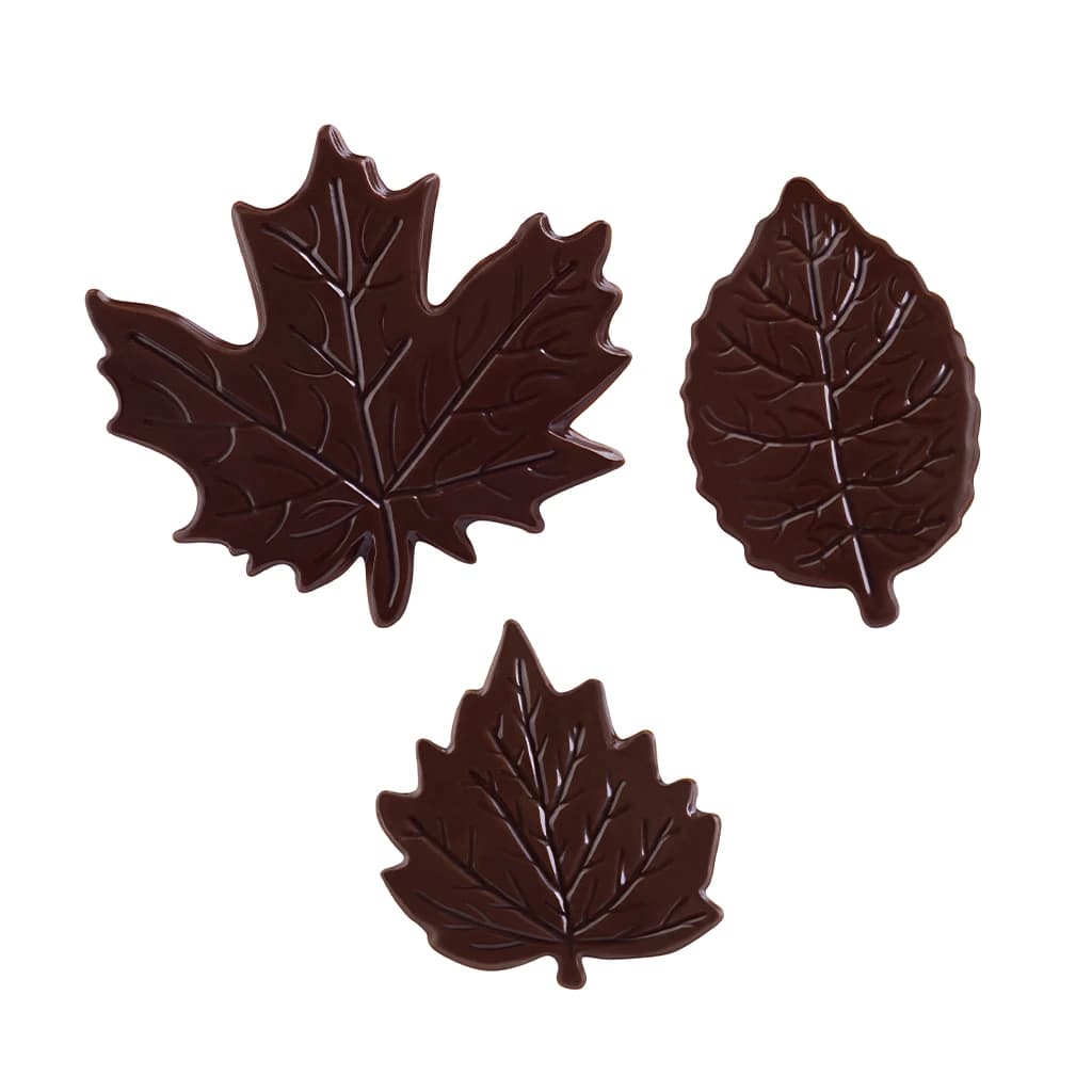 Dark Chocolate Leaf Set 30–45 mm (216 pc)