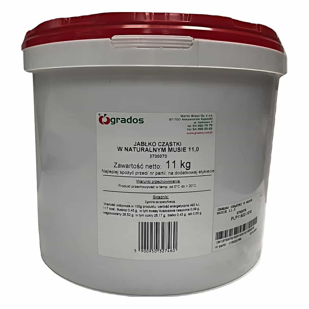 Apple Pieces in Natural Apple Puree 11 kg
