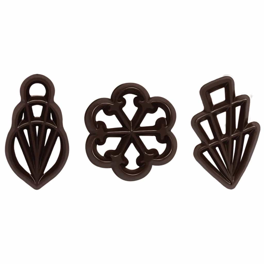 Dark Chocolate Filigree Mila Set, 45 mm (300 pc)