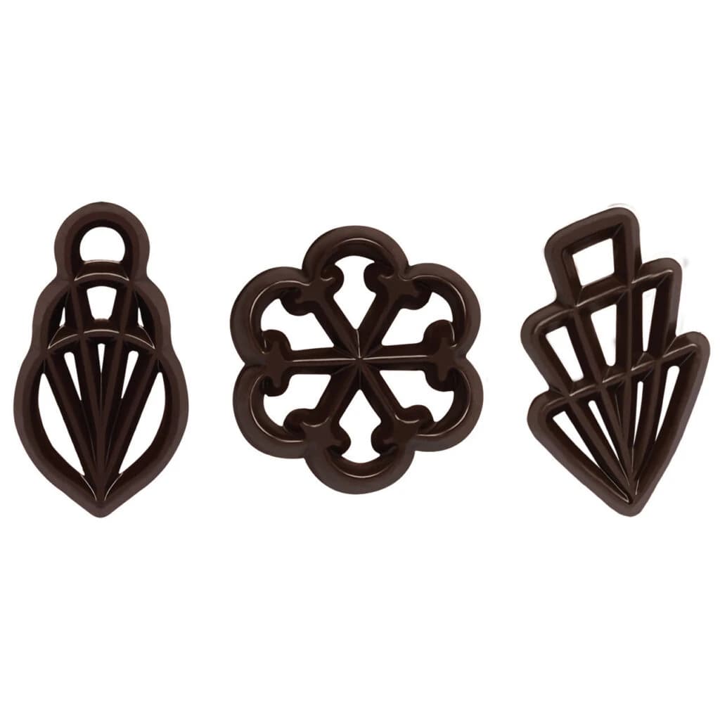 Dark Chocolate Filigree Mila Set, 45 mm (300 pc)