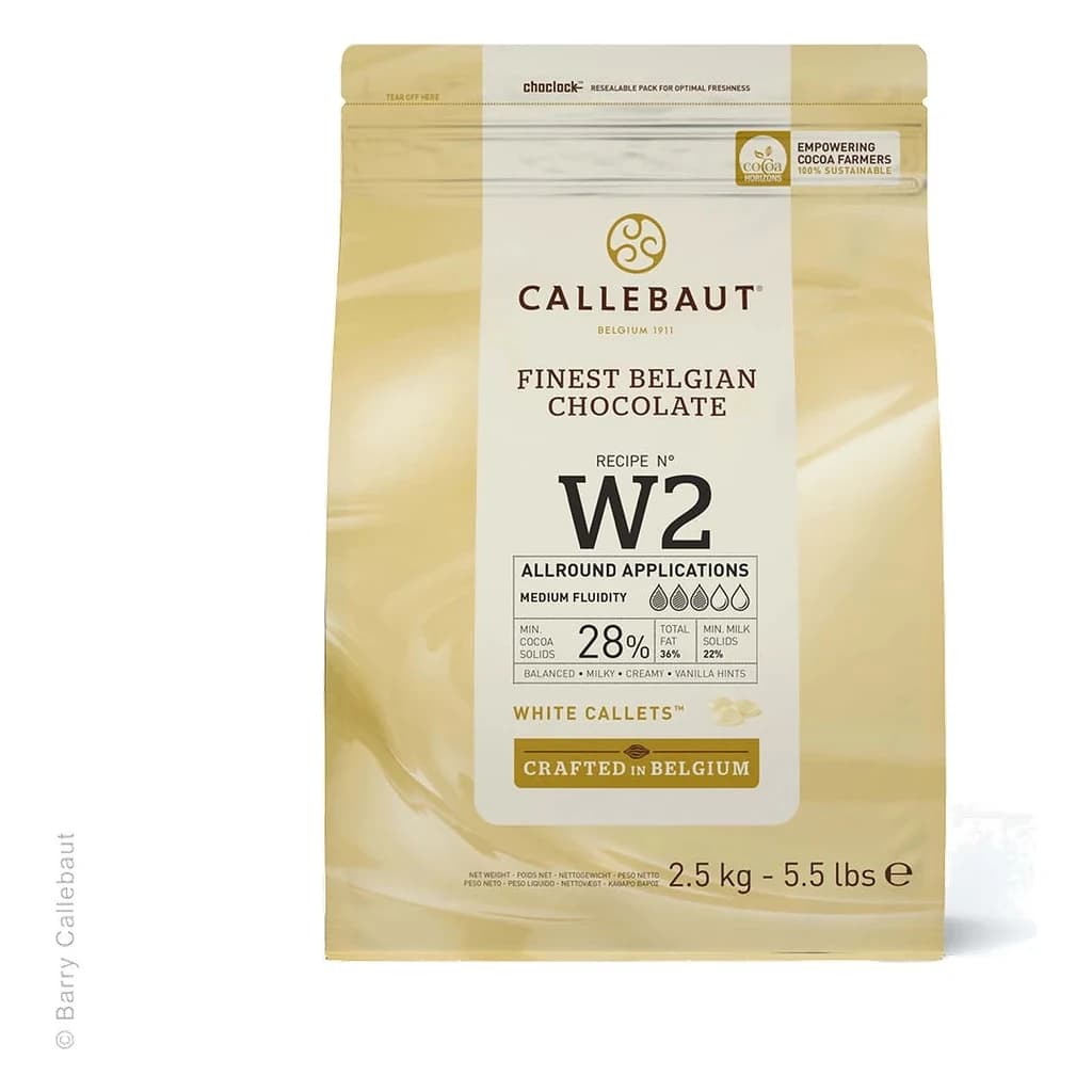 Callebaut W2 White Callets 28% 2.5 kg