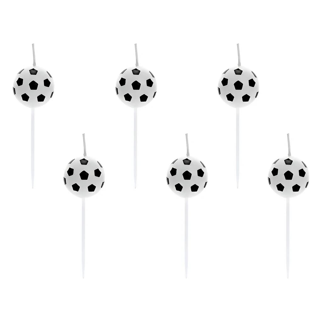Birthday Candles Soccer Balls 2.5 cm (6 pc)