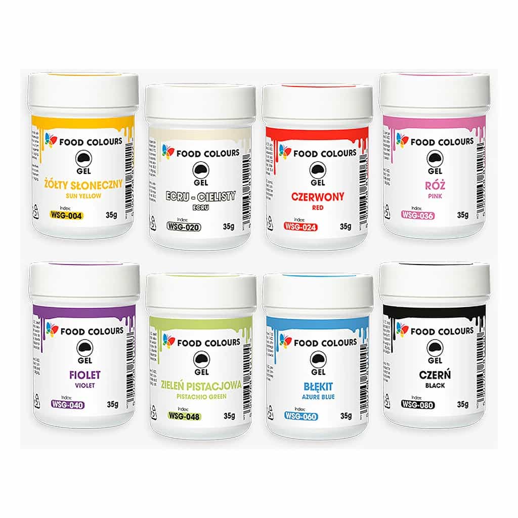Food Colour — Gel Set, 8 × 35 g