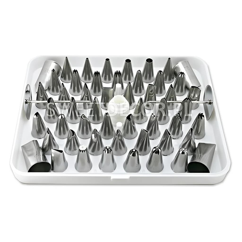 Stainless Steel Piping Tips Set 52+3 (Thermohauser 62922)