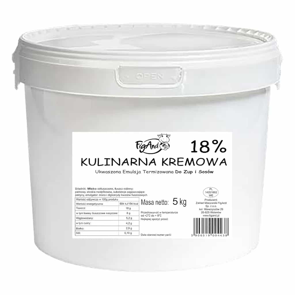 Culinary Cream Emulsion 18% Fat 5 kg