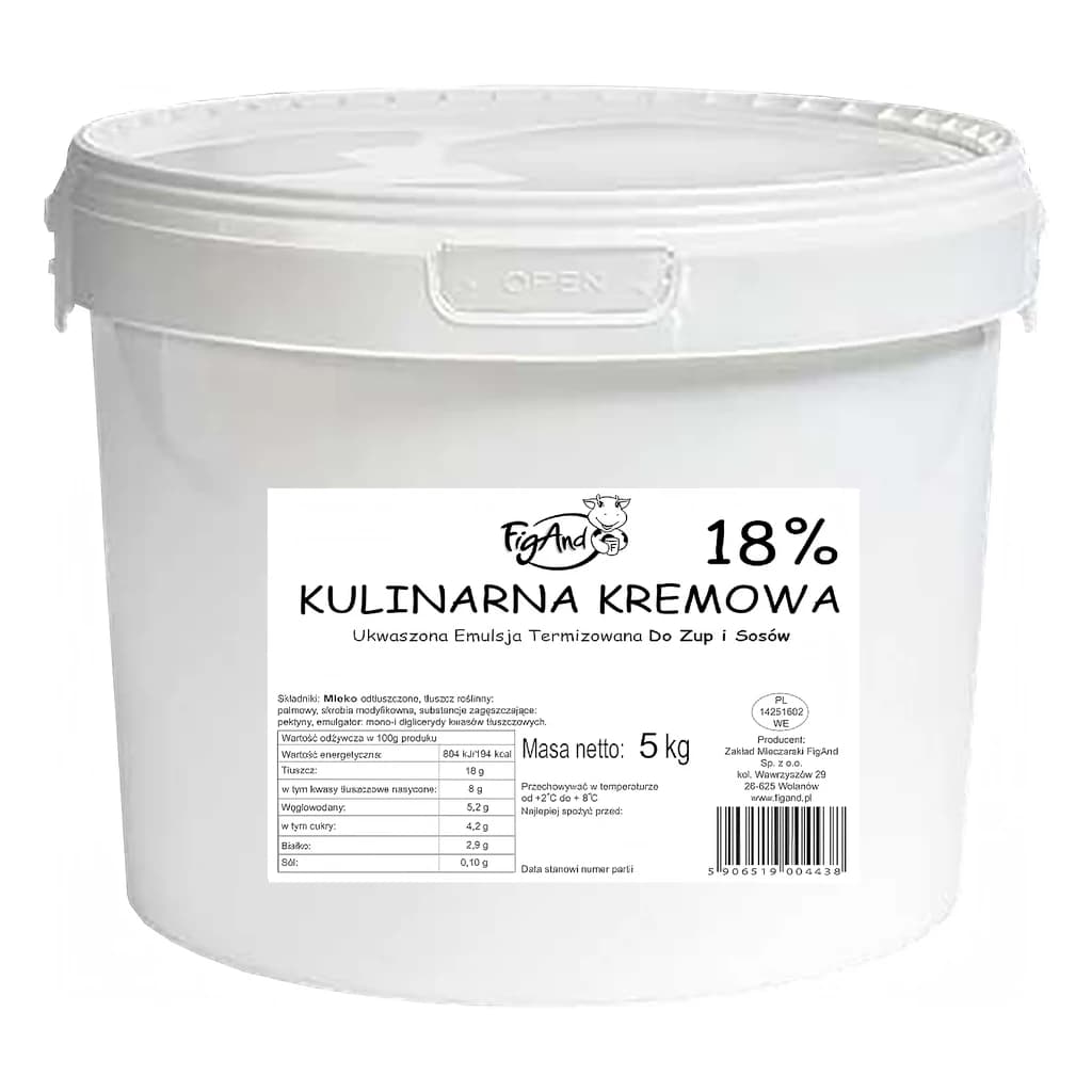 Culinary Cream Emulsion 18% Fat 5 kg