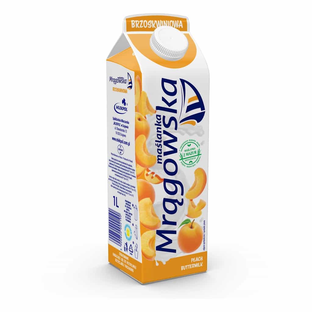 Buttermilk Mrągowska Peach 1 L