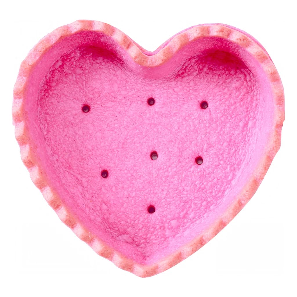 Heart-Shaped Raspberry Tartlet Shell 90 × 83 mm (40 pc)