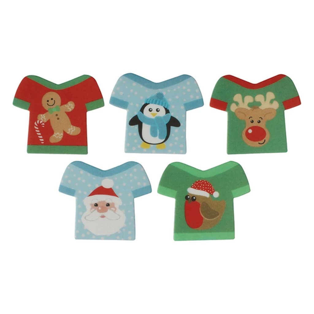 Culpitt SugarDec Christmas Jumper Toppers, 70 × 60 mm (160 pc)