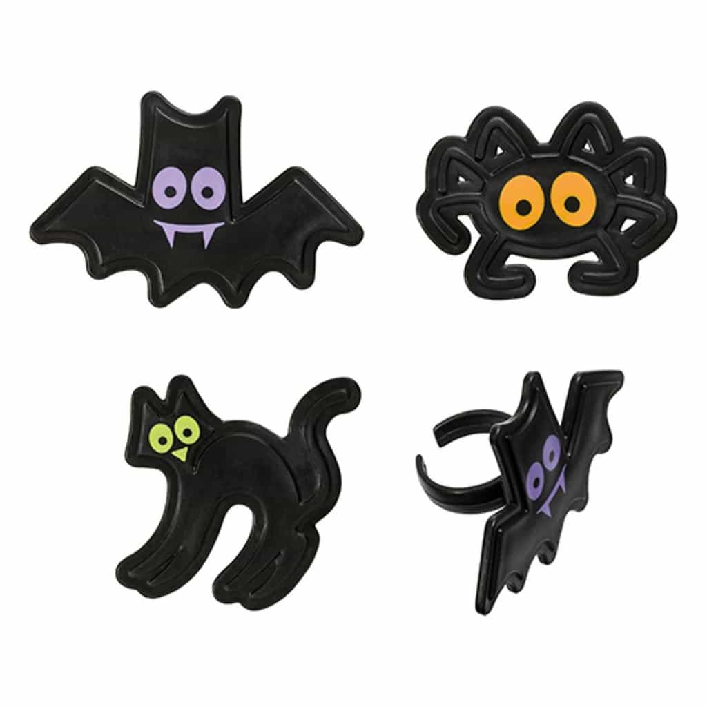 Halloween Assorted Plastic Ring Toppers, 40 mm (144 pc)