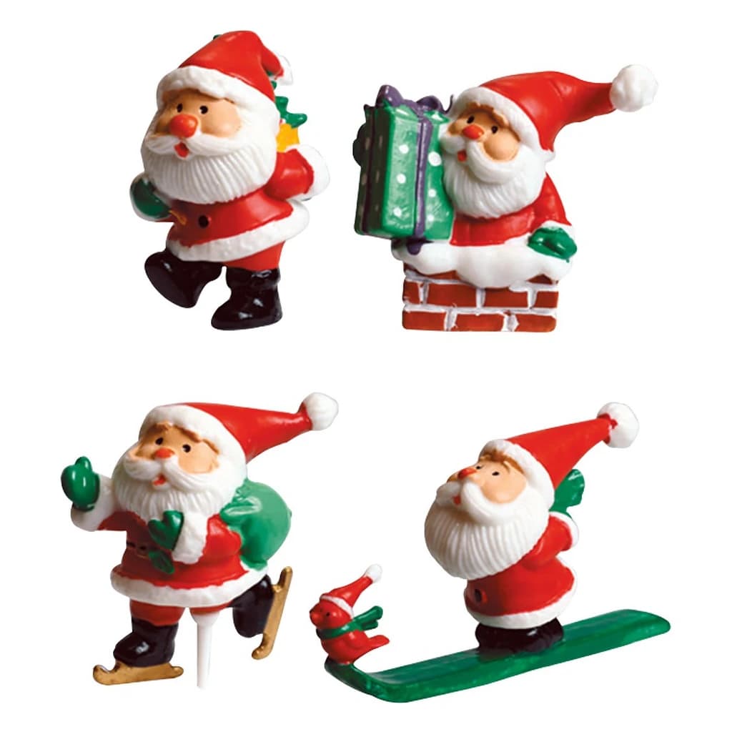 Santa Assorted Cake Picks 60 × 90 mm (Pack of 12)