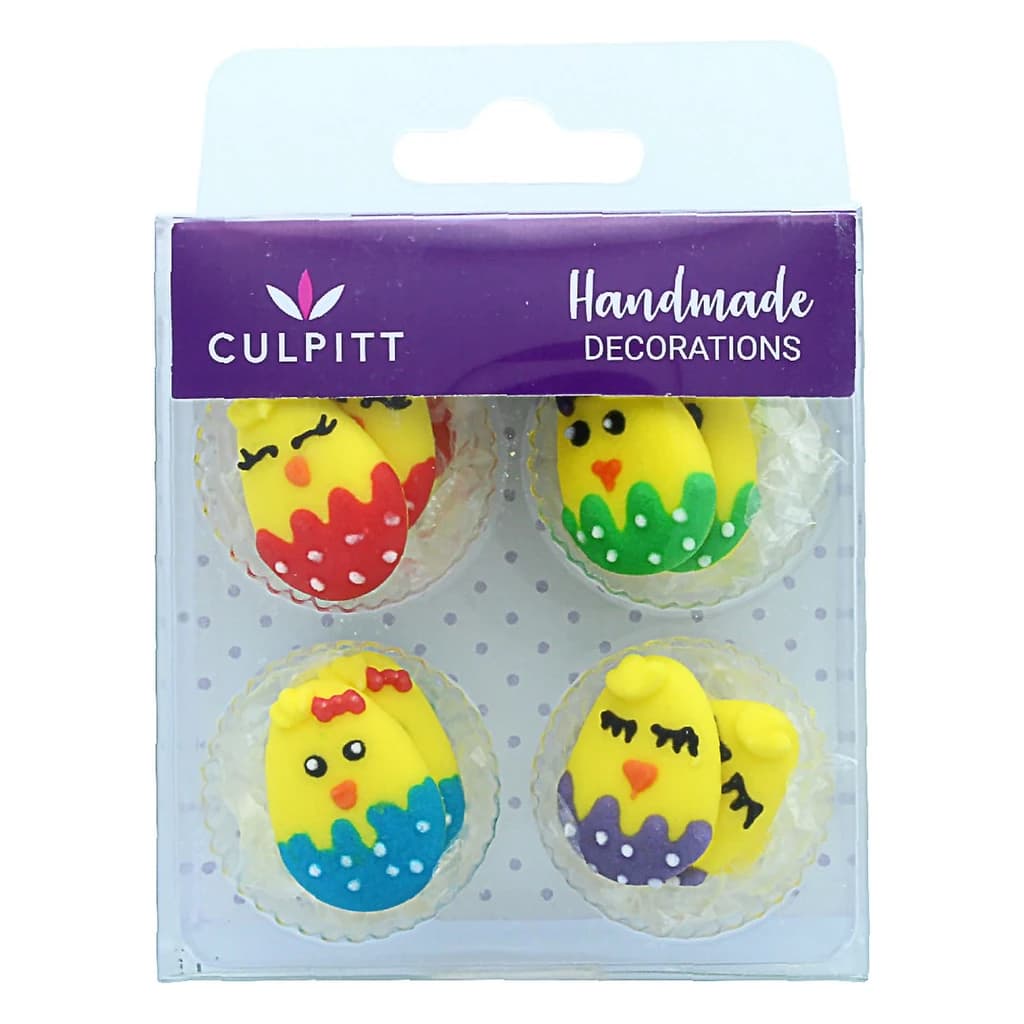 Culpitt Cute Baby Chick Sugar Pipings (12 pc)