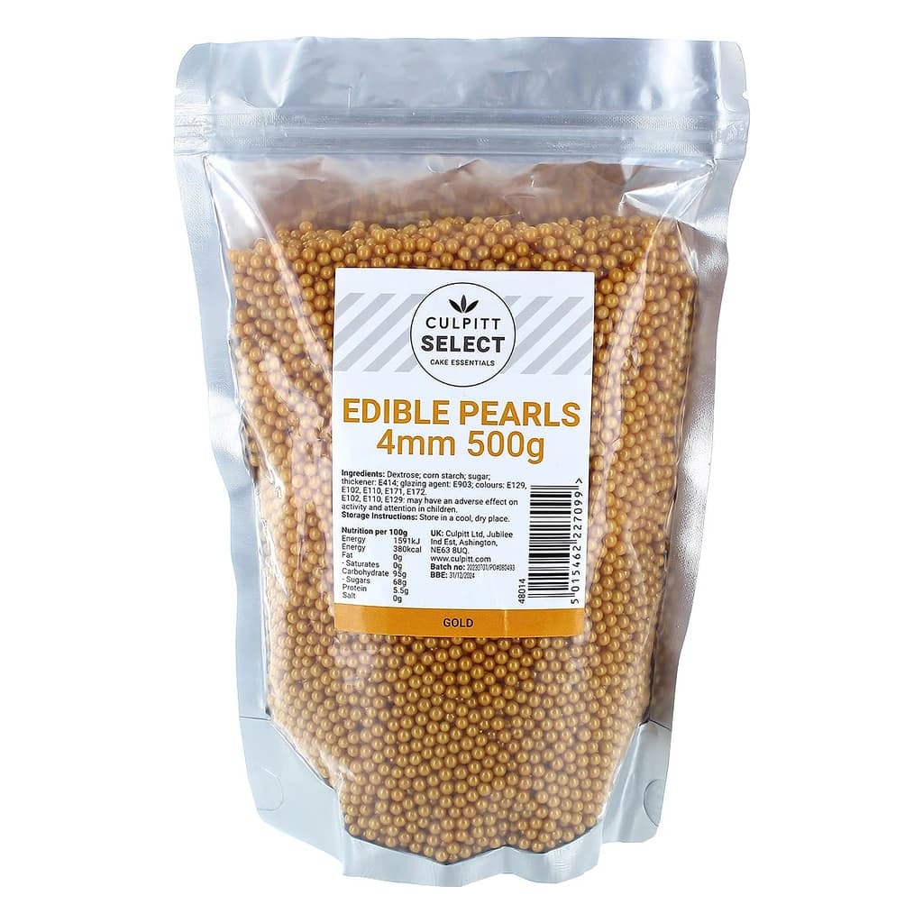 Culpitt Gold Edible Pearls 4 mm – 500 g