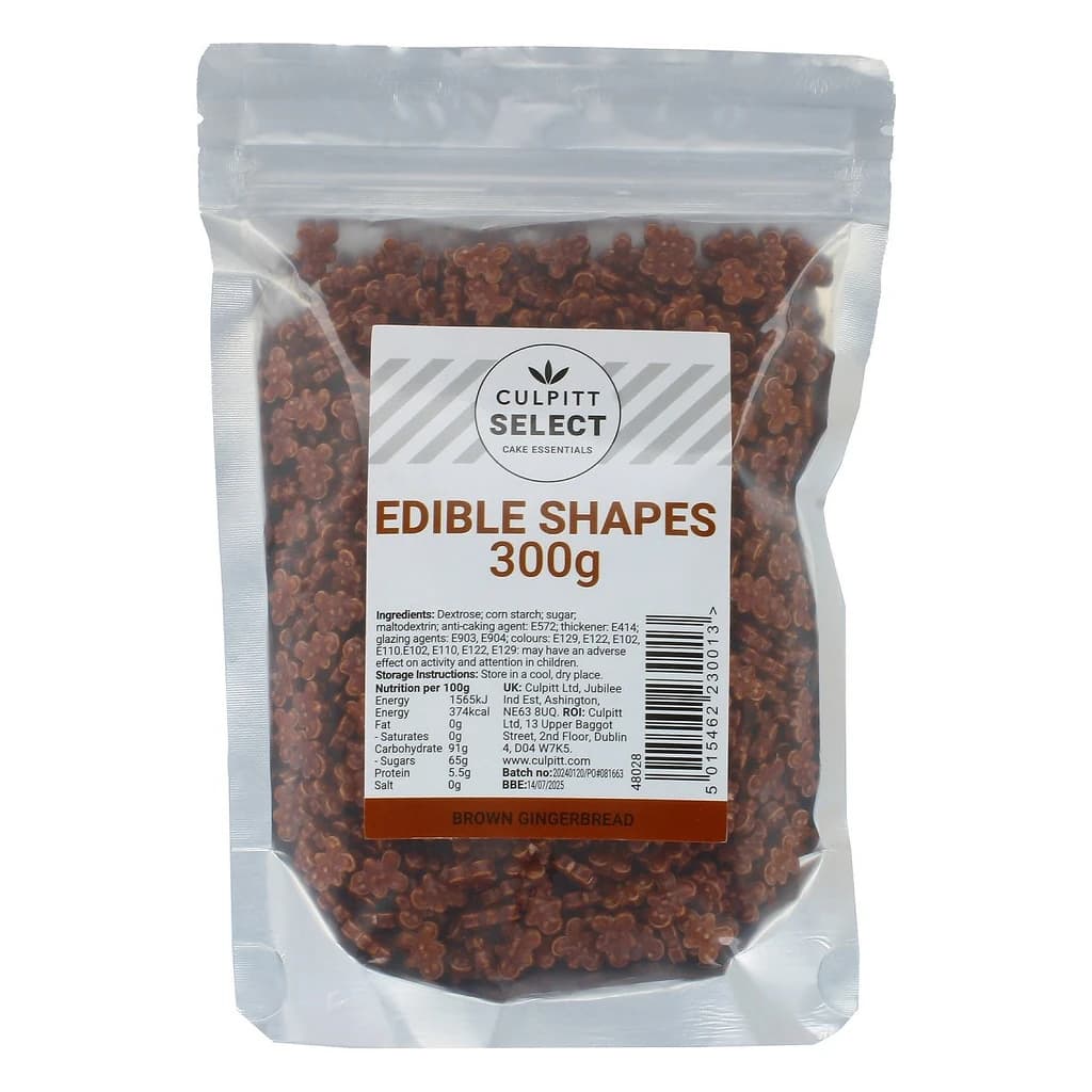 Culpitt Select Edible Gingerbread Men Shapes – Brown 300 g