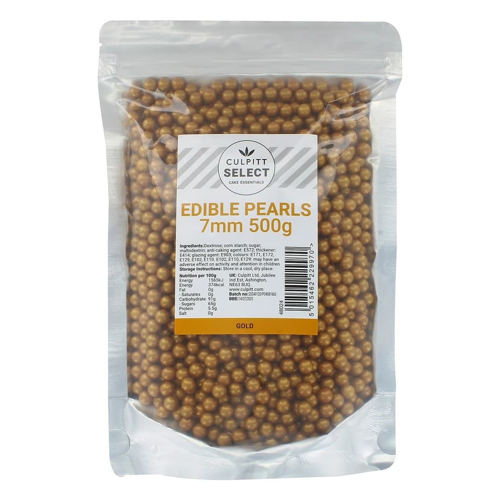 Edible Pearls 7 mm – Gold 500 g