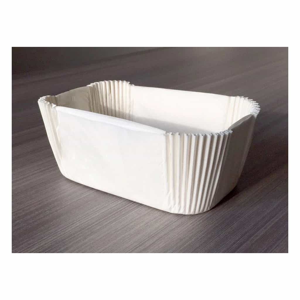 Oblong Baking Cases Plain White 1000 pc (Chevler)