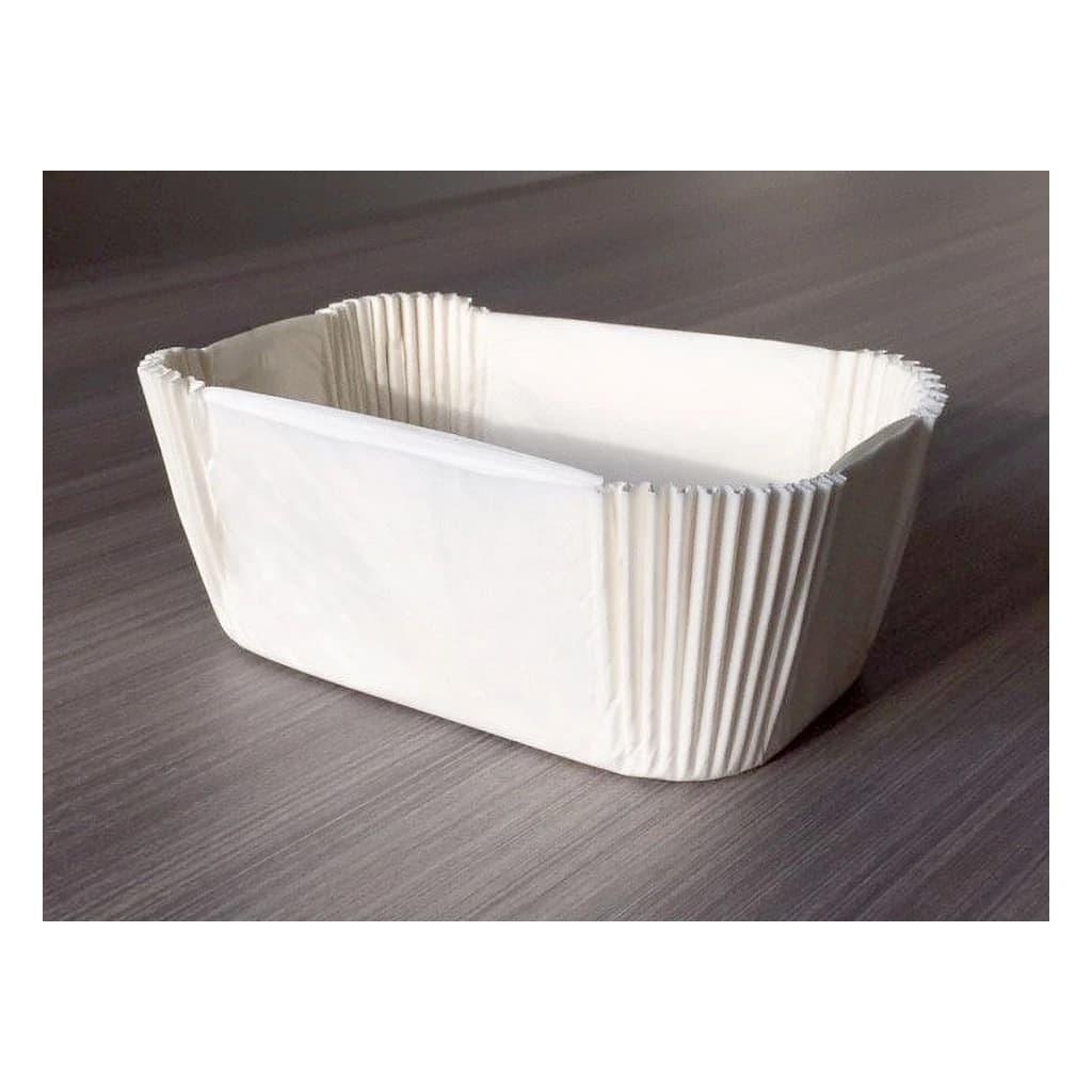 Oblong Baking Cases Plain White 1000 pc (Chevler)