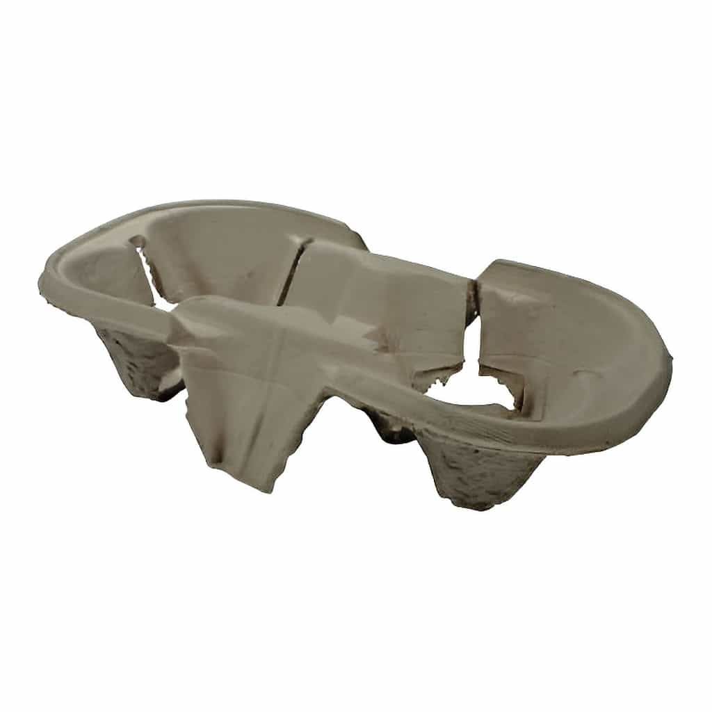 2-Cup Carry Tray Pulp Board 210 × 110 × 40 mm – 720 pc