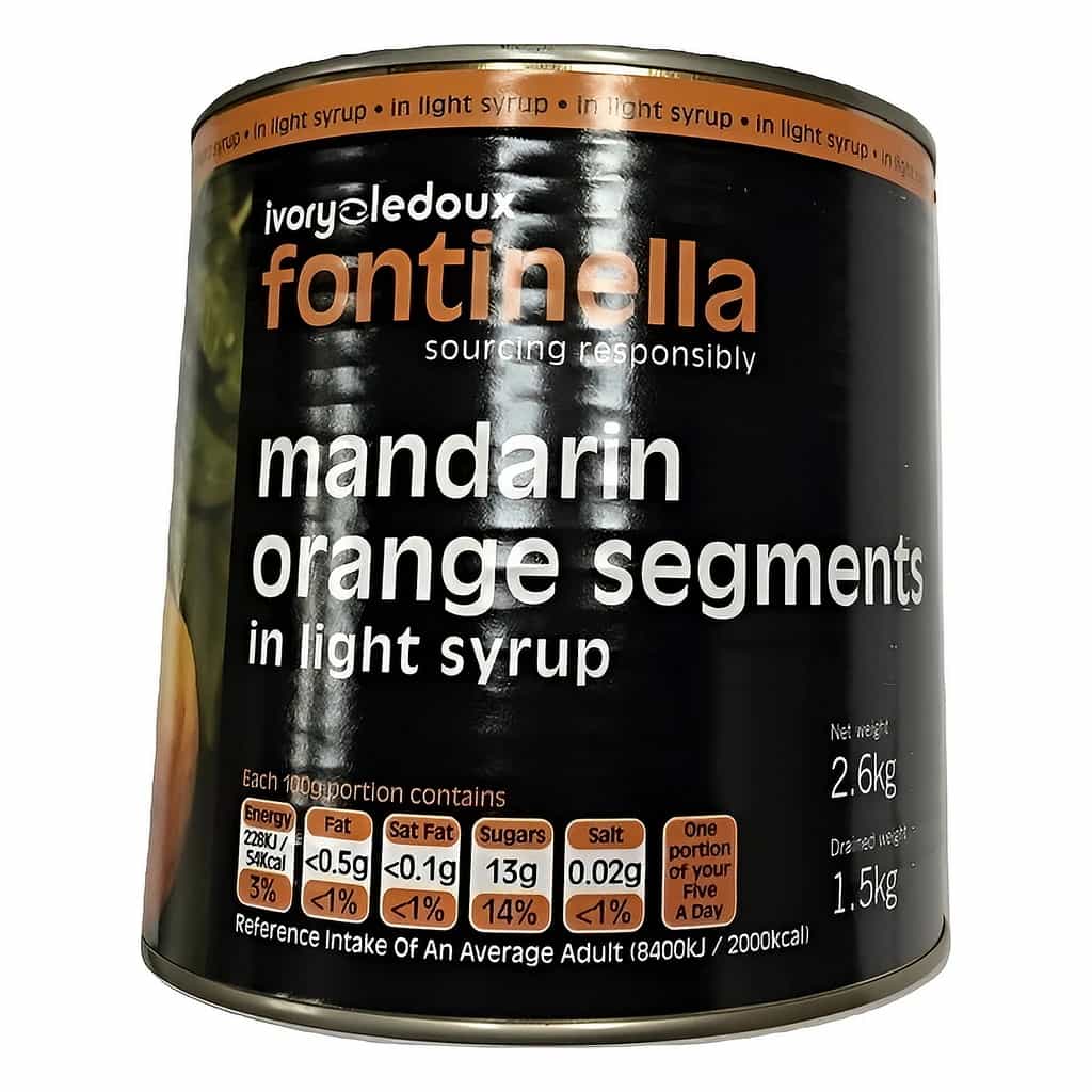 Mandarin Segments in Light Syrup 6 × 2.65 kg