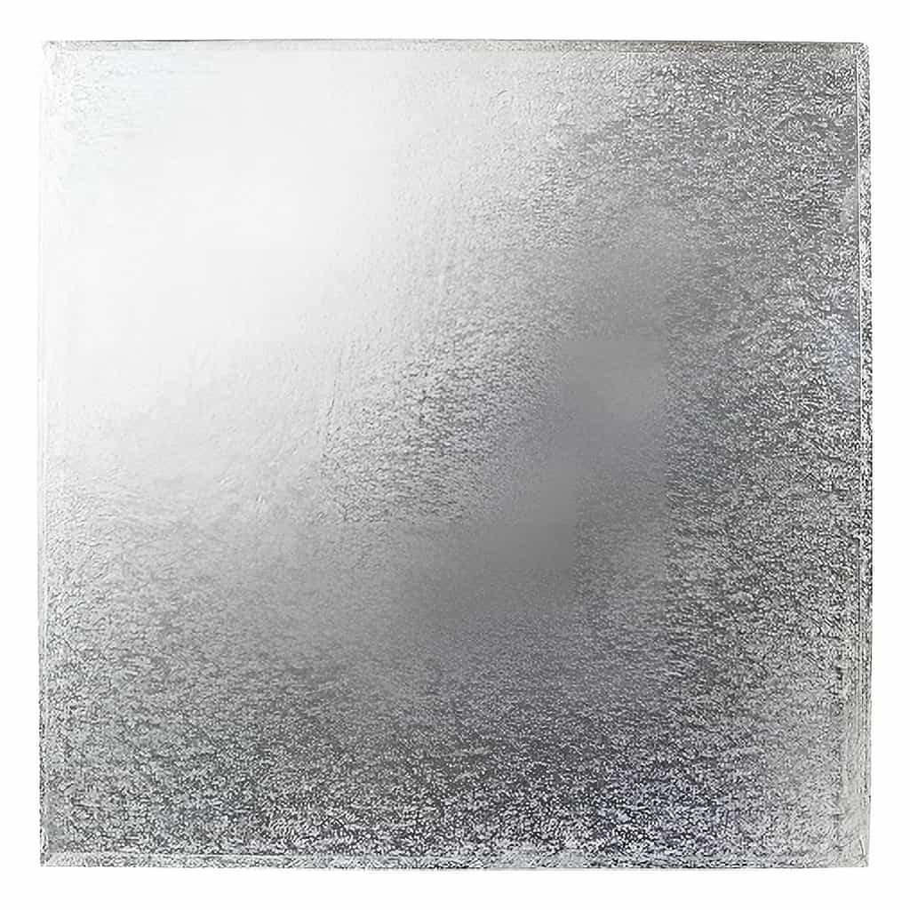 Square Cake Drum, Silver