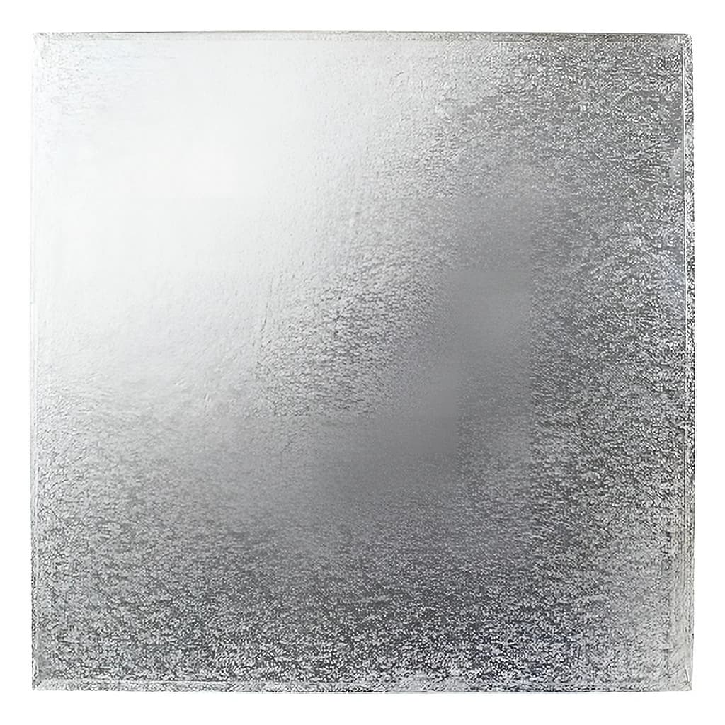Square Cake Drum, Silver
