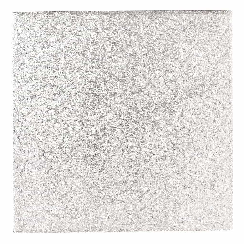 Square Single Thick Cake Card — Silver