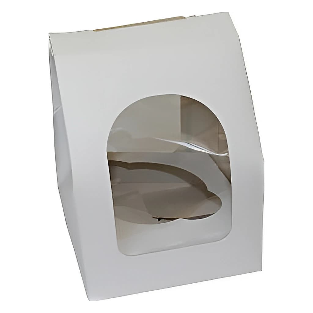 White Single Cupcake Box Window Insert 102×76×102 mm – 25 pc