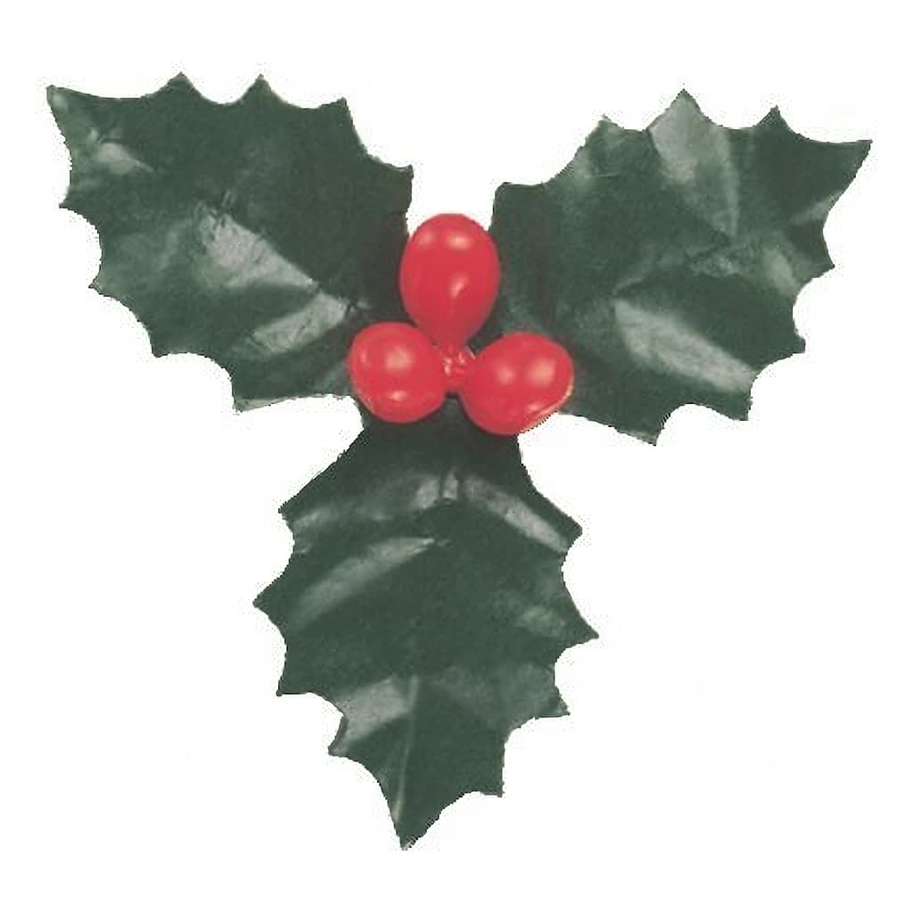 Holly Pick – 3 Leaves & 3 Berries, 70 mm (Pack of 50)