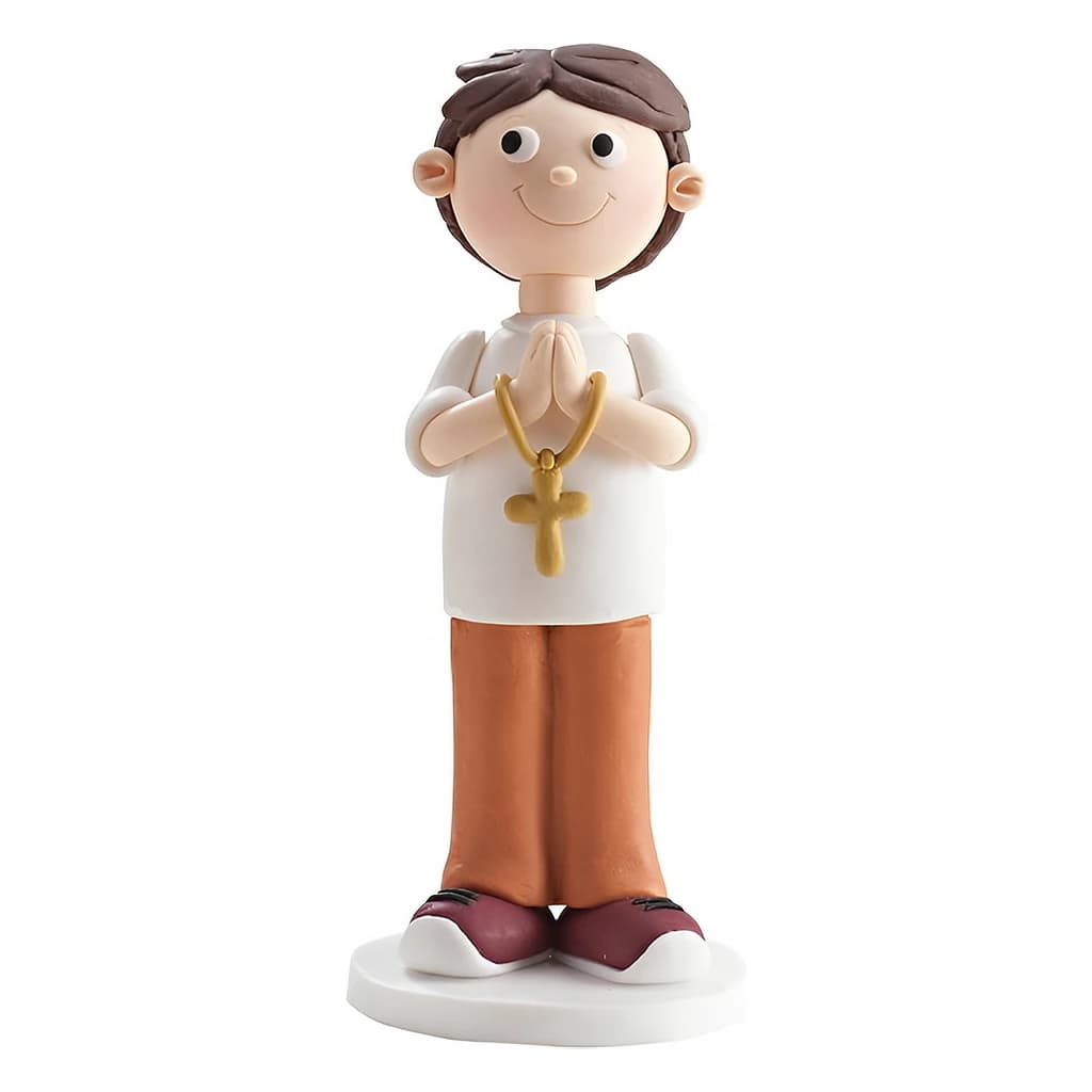 Communion Boy Figurine Cake Topper (Pack of 6)