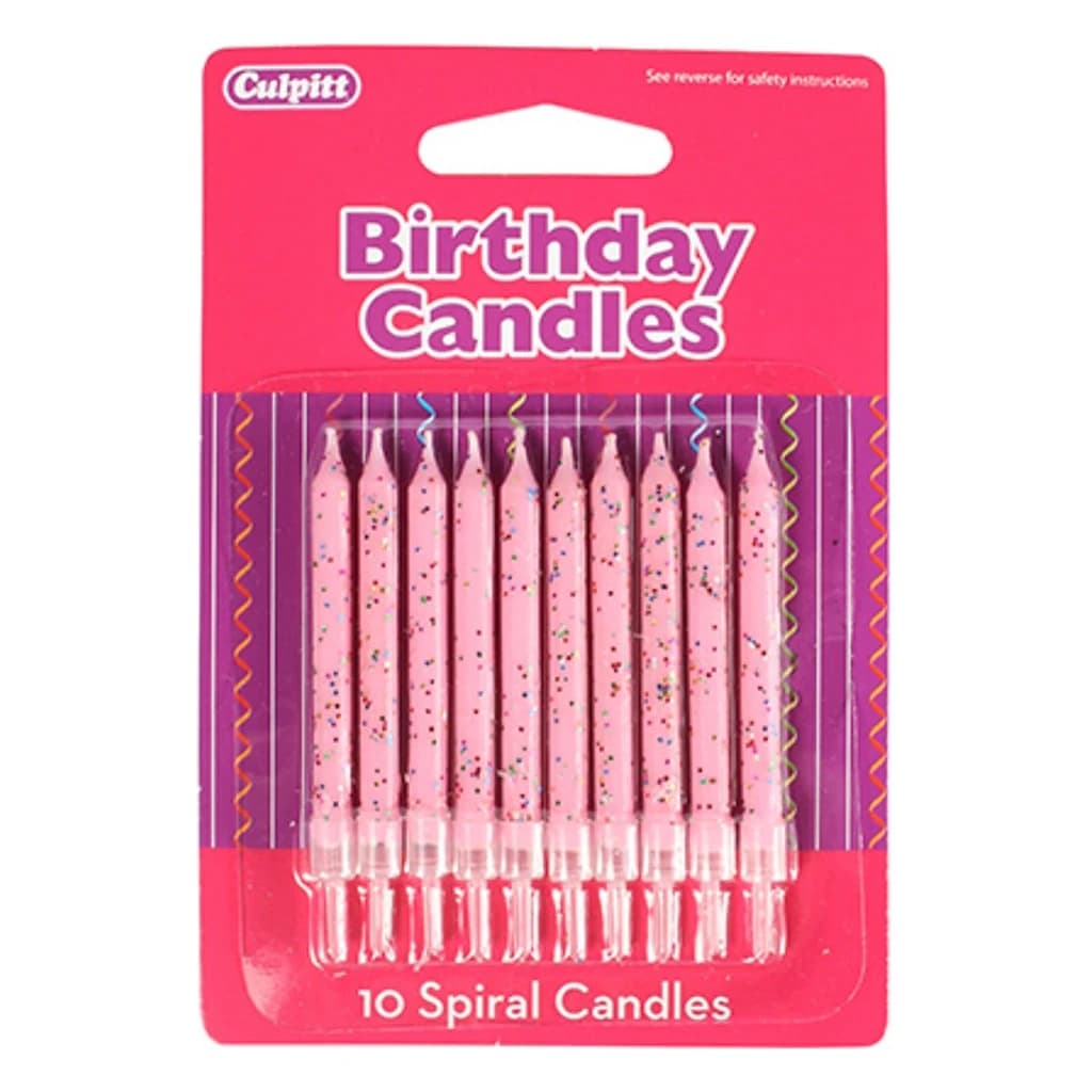 Culpitt Glitter Candles – Blossom (10 pc)