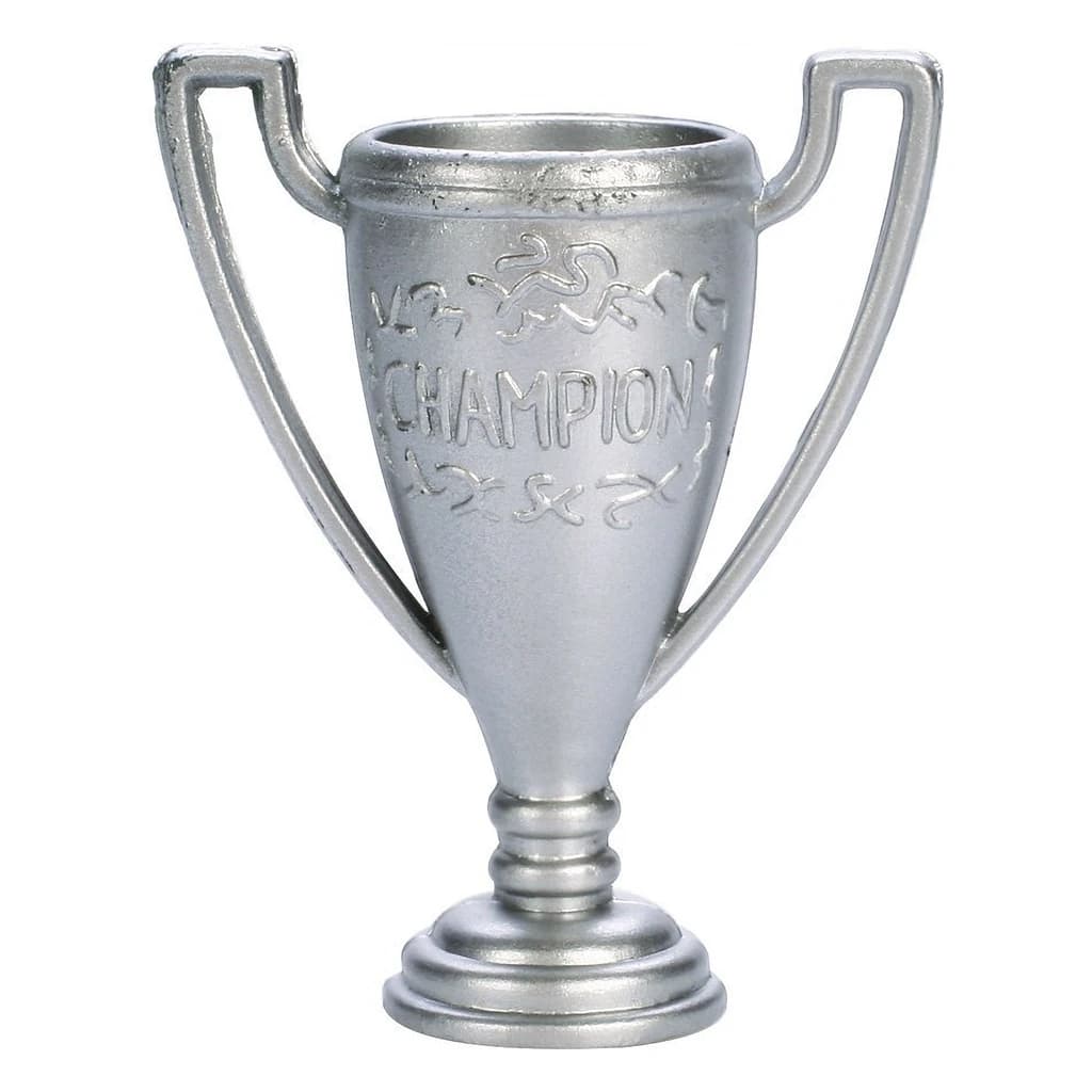 Culpitt Champion Trophy Silver Cake Topper 38 mm (Pack of 25)