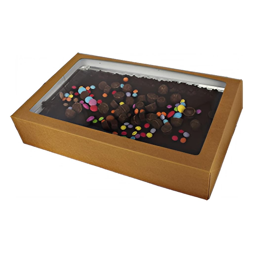 Kraft Box with Acetate Window 322 × 200 × 60 mm – 75 pc
