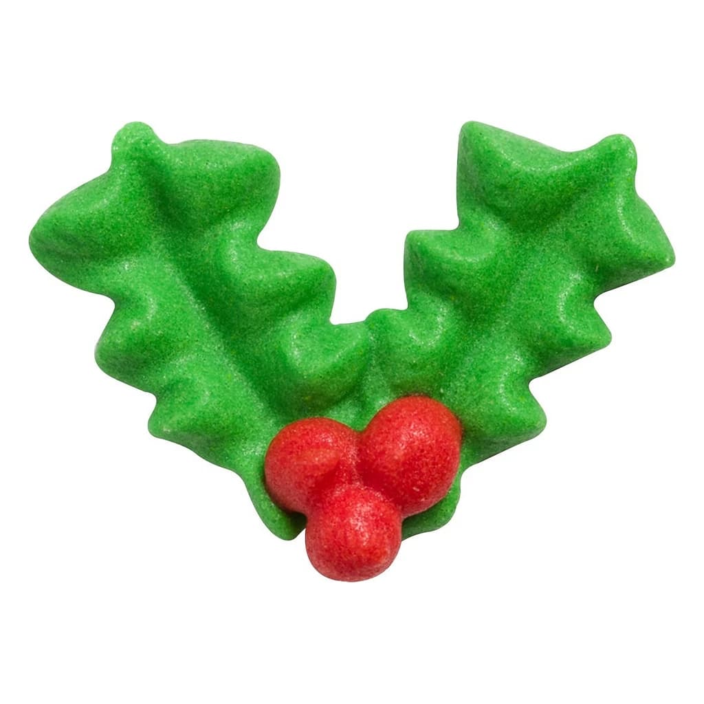 Holly & Berry Sugar Pipings 20 mm (250 pc)