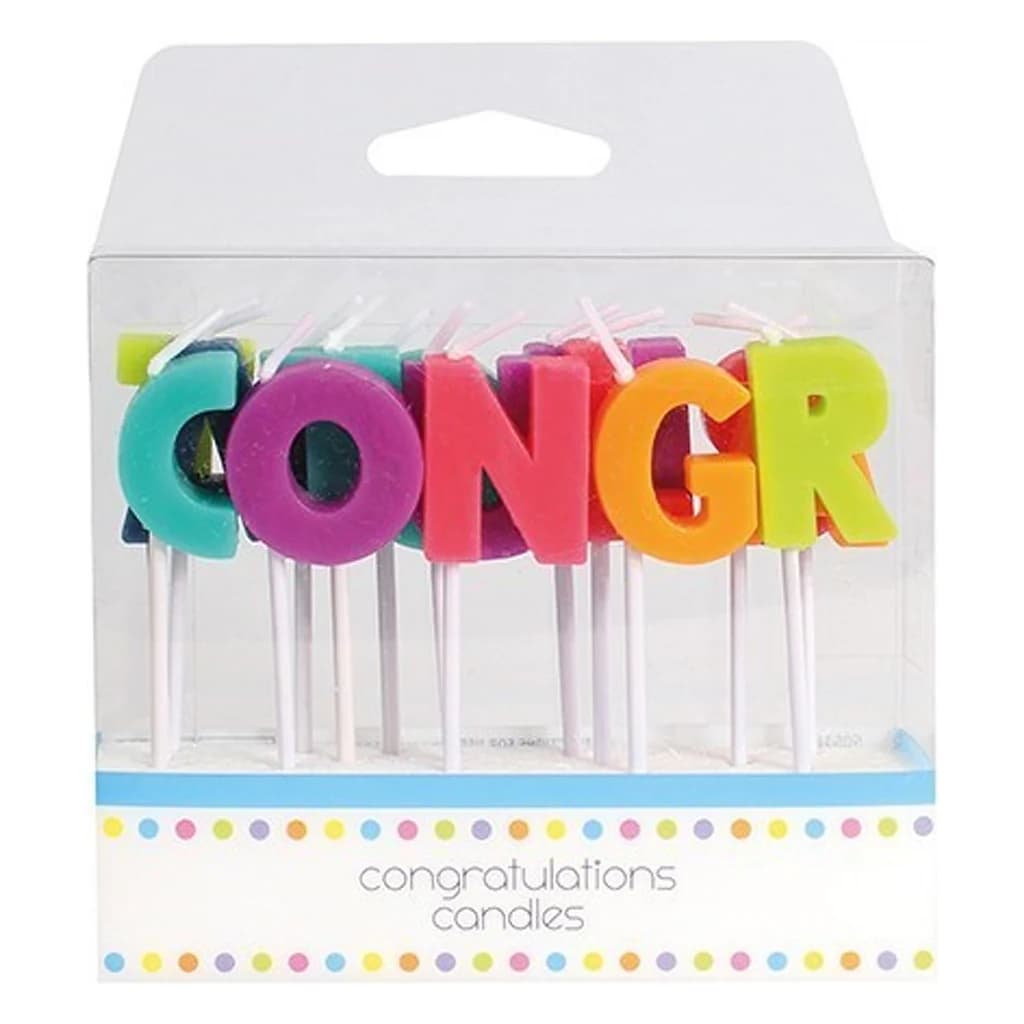 Congratulations Letter Candles (15 pc)