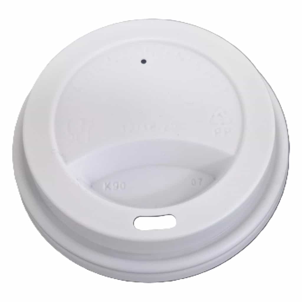 8 oz PP Dome Sip Lids - White, 1000 pc