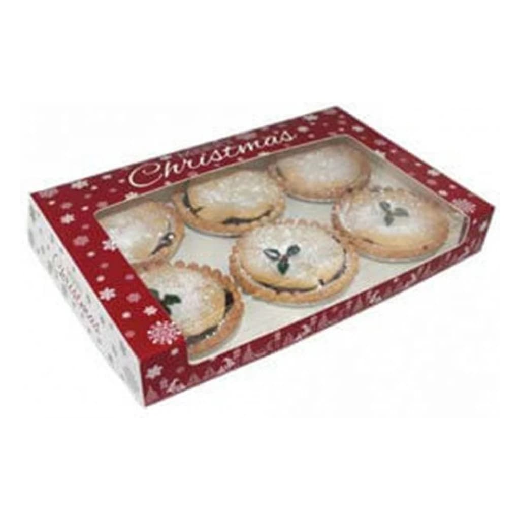 Xmas Flat 6 Mince Pie Window Box 248 × 166 × 38 mm - 250 pc