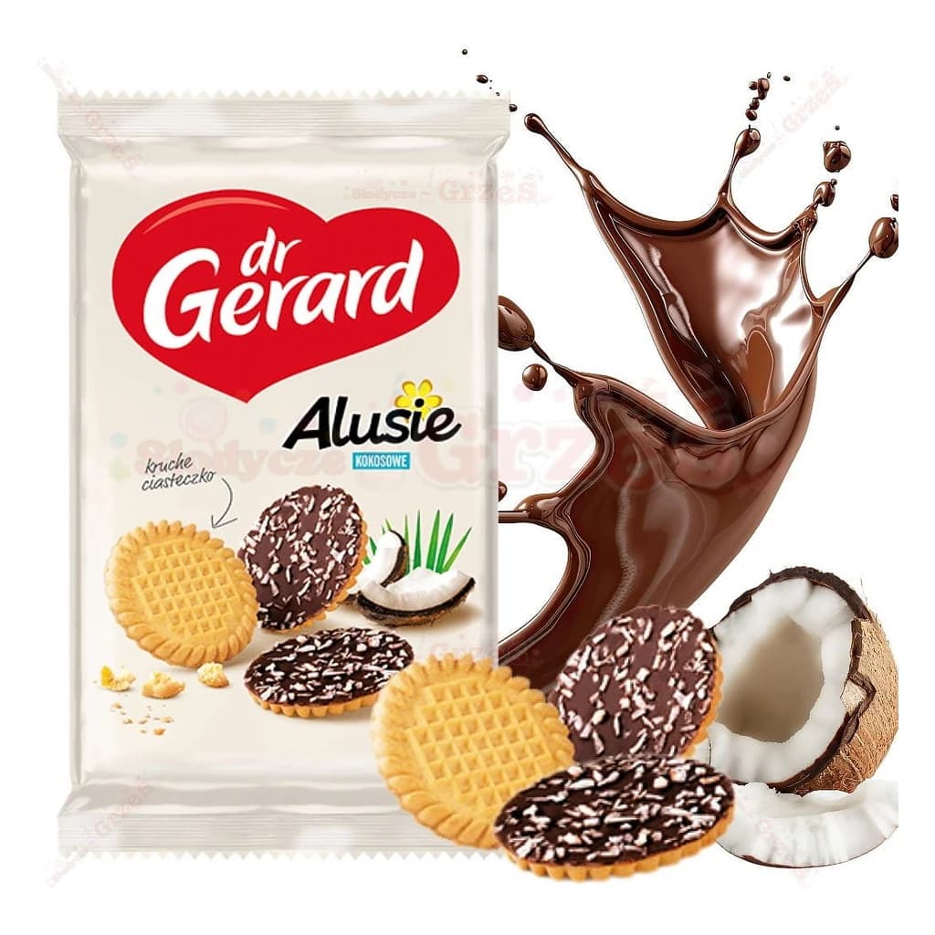 Alusie Coconut Biscuits with Cocoa Glaze 160 g